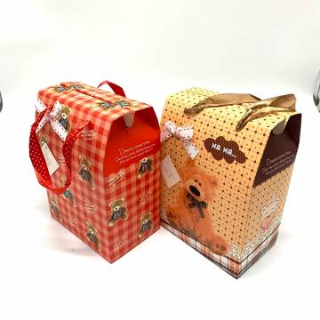DIY Box with Ribbon Handle Sweet Bear  * Bundle of 6 pcs*