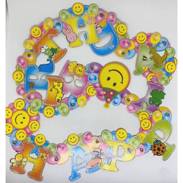Happy Birthday Colorful Smiley Face Banner