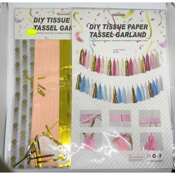 DIY Tissue Paper Tassel Garland