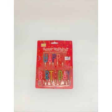 Happy Birthday Candles with holders
